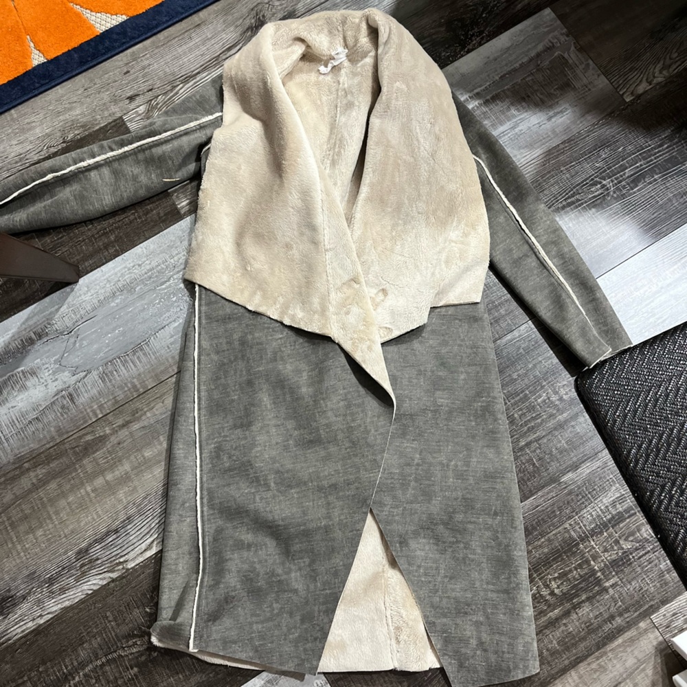 Two-Tone Gray and Cream sweater